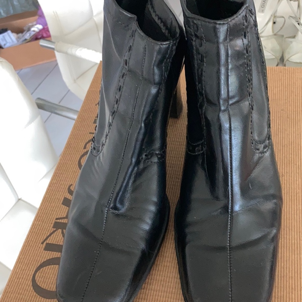 FRANCO SARTO Marley Black Marmo/set Nappa/ Leather size 8.5